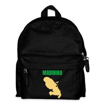 Madinina Martinique T-Shirt mit Karte - Kinder Rucksack - Schwarz - Vorne