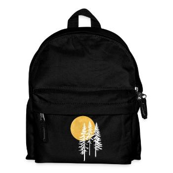 Silhouette de pins ensoleillés - Sac à dos Enfant - noir - Devant