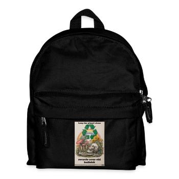 Recycle it! - Kids' Backpack - black - Front
