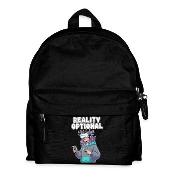 Reality Optional VR Gamerin - Kinder Rucksack - Schwarz - Vorne