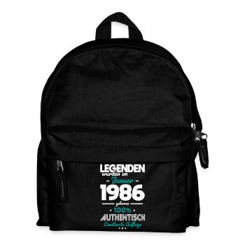 40. Geburtstag - Legenden wurden im Januar 1986 - Kinder Rucksack - Schwarz - Vorne
