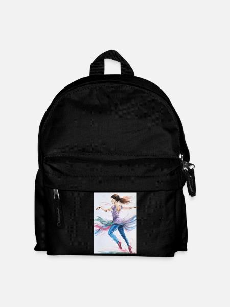 Swirling Dancer in Pastels - Kids' Backpack - black