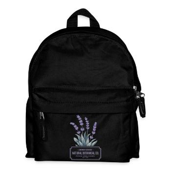 Lavender Essence – Botanical Vintage Label - Kids' Backpack - black - Front