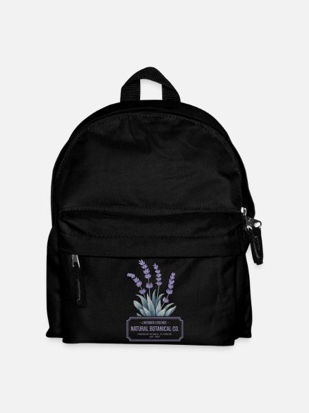 Lavender Essence – Botanisches Vintage Label - Kinder Rucksack - Schwarz