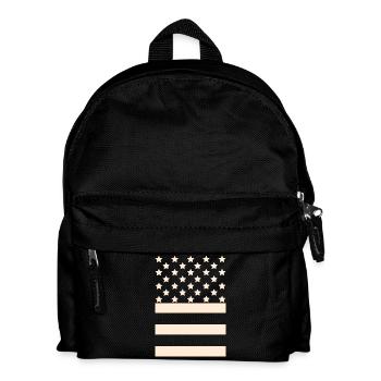 Black Flag – Stars & Stripes Design - Kinder Rucksack - Schwarz - Vorne
