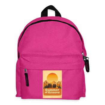 Groovy Seventies Sunset mit Festivalenergie - Kinder Rucksack - Fuchsia - Vorne