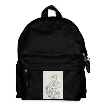 Labyrinthe en boucle de chemins - Sac à dos Enfant - noir - Devant