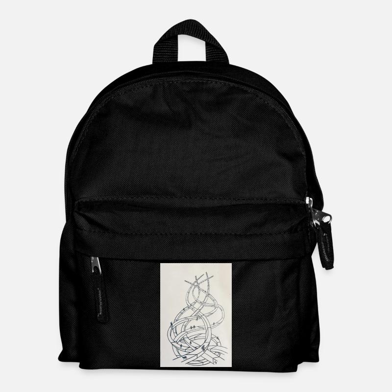 Loop labyrinth of paths - Kids' Backpack - black