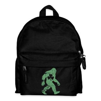 St Patricks Day Bigfoot Shamrock - Kids' Backpack - black - Front