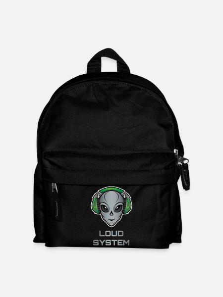 DJ Alien – Lautes System - Kinder Rucksack - Schwarz