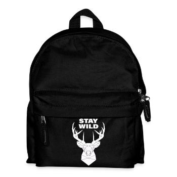 STAY WILD - Kinder Rucksack - Schwarz - Vorne