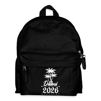 Dubai 2026 Palmen Emblem - Kinder Rucksack - Schwarz - Vorne