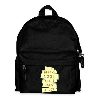 Je suis plutôt cool mais je pleure beaucoup, drôle, émotionnel - Sac à dos Enfant - noir - Devant