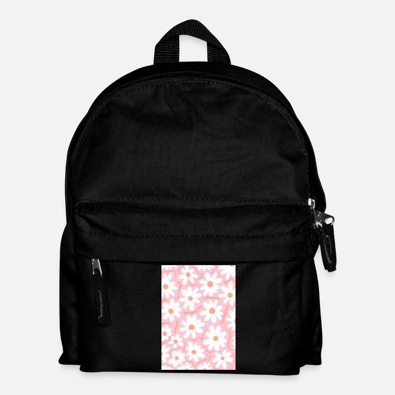 Rosa Gänseblümchen - Kinder Rucksack - Schwarz