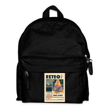 Retro Party Boombox Neon - Kids' Backpack - black - Front