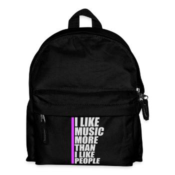 J’aime la musique plus que les gens désirent Musik - Sac à dos Enfant - noir - Devant