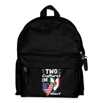 Mexiko Stolz & Heimat Mexikaner Mexico Flagge - Kinder Rucksack - Schwarz - Vorne