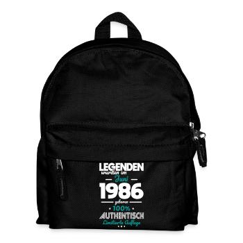40. Geburtstag - Legenden wurden im Juni 1986 - Kinder Rucksack - Schwarz - Vorne