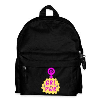 GIRL POWER – HEART OF STRENGTH! ♀ GIRLS SISTERS - Kinder Rucksack - Schwarz - Vorne