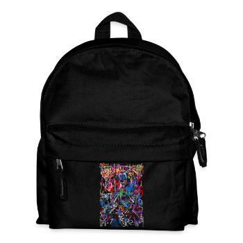 abstrakt - Kinder Rucksack - Schwarz - Vorne