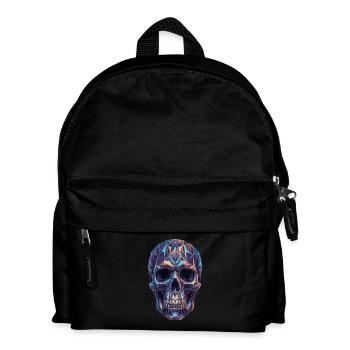 Geometric skull in a blaze of color - Kids' Backpack - black - Front