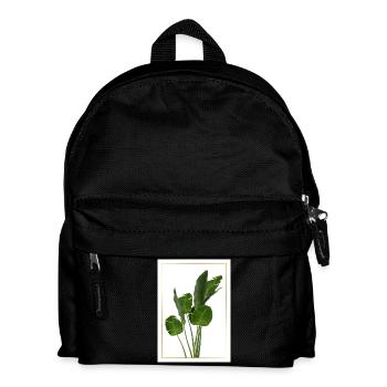 Bananenblatt Tropenpracht - Kinder Rucksack - Schwarz - Vorne