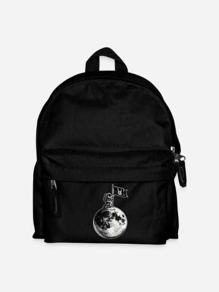 Metalhand Flagge auf dem Mond - Kinder Rucksack - Schwarz