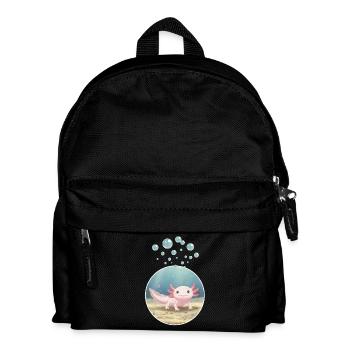 Création de t-shirt « Axolotl » - Sac à dos Enfant - noir - Devant