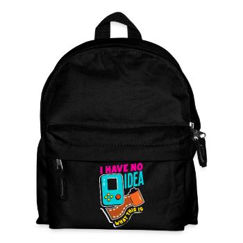 Keine Ahnung Was Das Ist - Lustiges Retro Design - Kinder Rucksack - Schwarz - Vorne