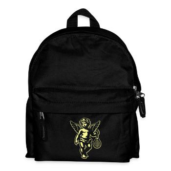 Tennis Design Shirt Angel Cherub Retro Renaissance - Kids' Backpack - black - Front