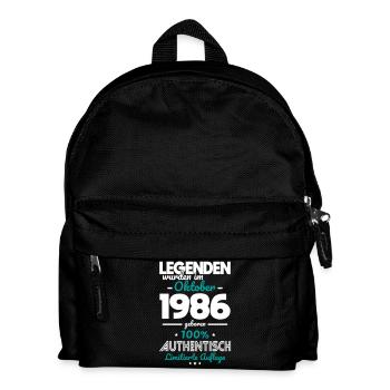 40. Geburtstag - Legenden wurden im Oktober 1986 - Kinder Rucksack - Schwarz - Vorne