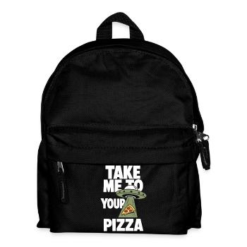 Emmène-moi à ta pizza OVNI - Sac à dos Enfant - noir - Devant
