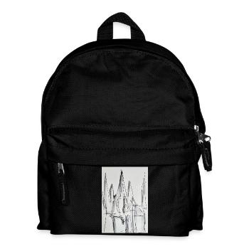 Silhouette de la ville en noir et blanc - Sac à dos Enfant - noir - Devant
