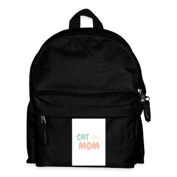 Cat Mom Katzenliebhaber Design - Kinder Rucksack - Schwarz - Vorne