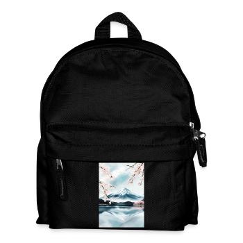 Mount Fuji and cherry blossoms - Kids' Backpack - black - Front