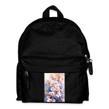 Aquarellfarben pastellfarbene Kirschblüten - Kinder Rucksack - Schwarz - Vorne