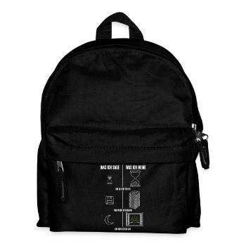 Was ich sage Was ich meine Gamer Zocker Herren - Kinder Rucksack - Schwarz - Vorne