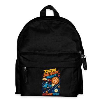 Turbo Pizza Delivery at Night - Kids' Backpack - black - Front