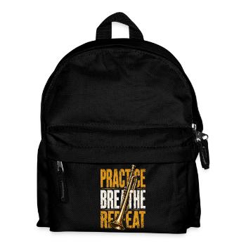Repeat-Music Trumpet Trumpeter Musician - Kids' Backpack - black - Front