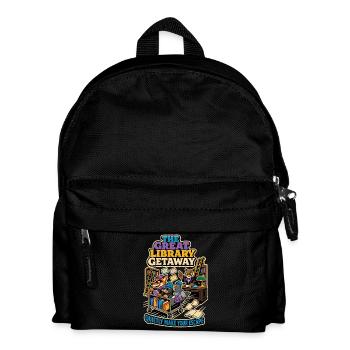 The Great Library Getaway – Books Humor - Kids' Backpack - black - Front