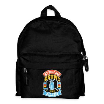 My Golf Bag Knows the Alibi - Kinder Rucksack - Schwarz - Vorne