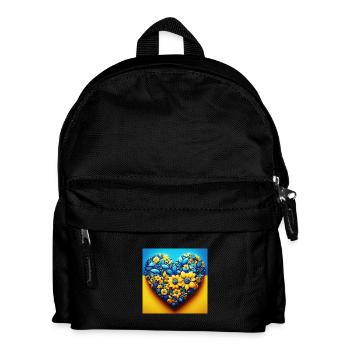 We stand with Ukraine ♥ - Kinder Rucksack - Schwarz - Vorne