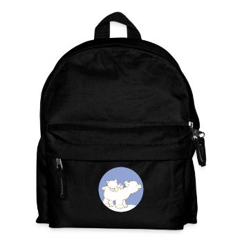 Baby Polar Bear with Dad - Kinder Rucksack - Schwarz - Vorne