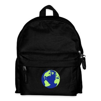 Erde Welt Planet Wasser - Kinder Rucksack - Schwarz - Vorne