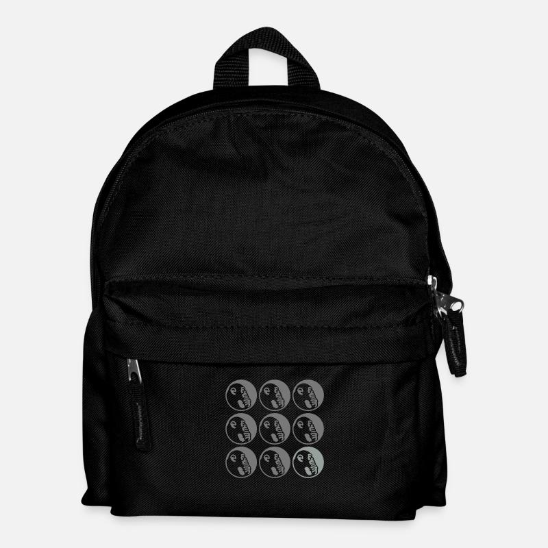 Denkeraffe Pattern - Kinder Rucksack - Schwarz