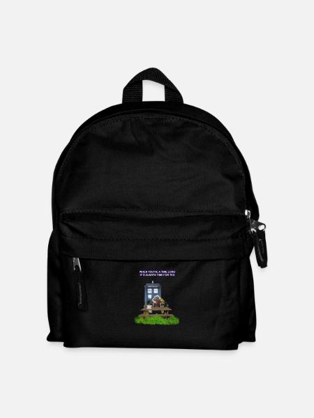 TIME AND SPACE AND TEA - Kids' Backpack - black