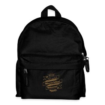 Welcome (arabic, german, english) - Kids' Backpack - black - Front