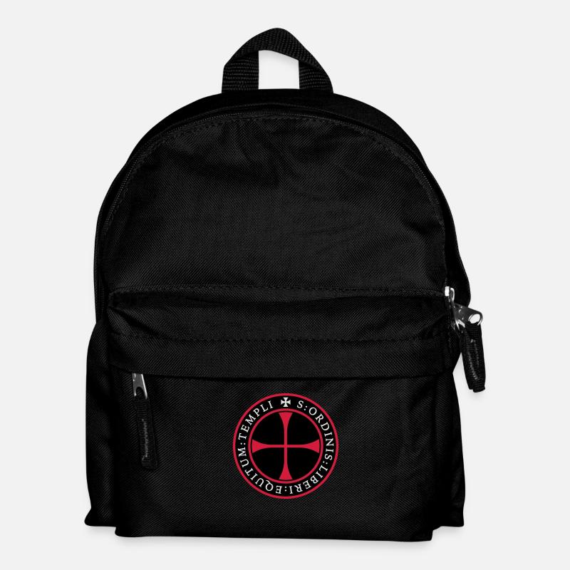 Knight Templar seal - Kids' Backpack - black