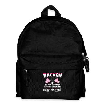 Backen ist meine Leidenschaft - Kinder Rucksack - Schwarz - Vorne
