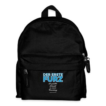 Der erste Furz, größter Schritt in einer Beziehung - Kinder Rucksack - Schwarz - Vorne